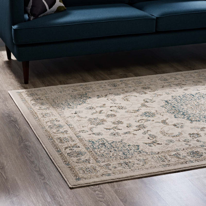 Atara Distressed Vintage Medallion Area Rug