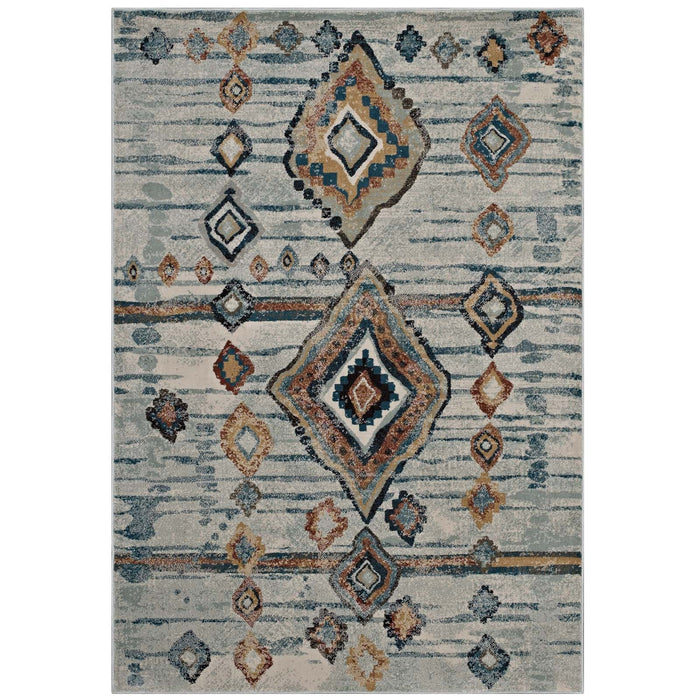 Jenica Distressed Moroccan Tribal Abstract Diamond Area Rug