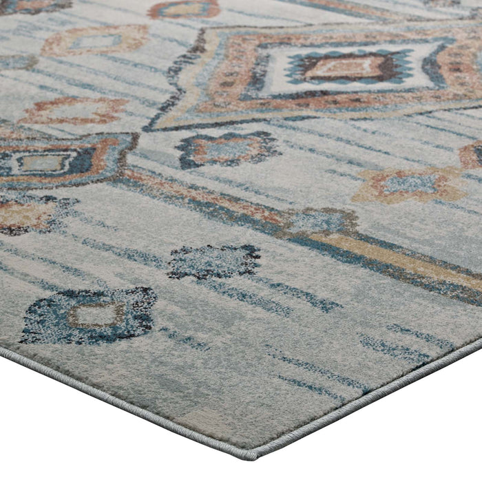 Jenica Distressed Moroccan Tribal Abstract Diamond Area Rug