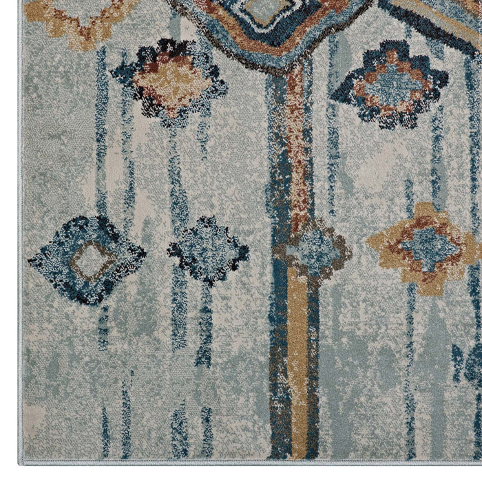 Jenica Distressed Moroccan Tribal Abstract Diamond Area Rug