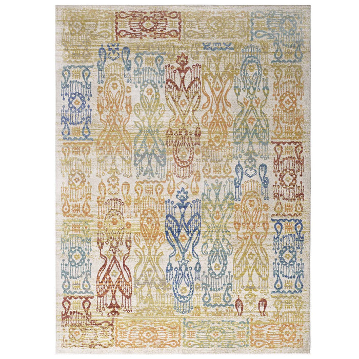 Solimar Distressed Southwestern Aztec Area Rug