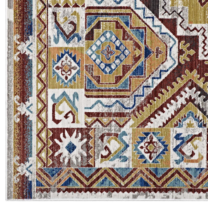 Florita Distressed Southwestern Aztec Area Rug