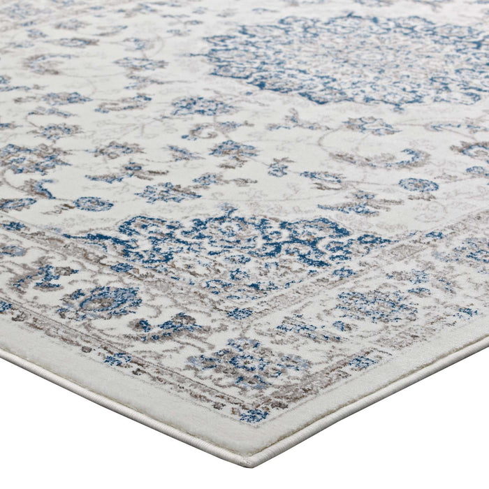 Lilja Distressed Vintage Medallion Area Rug