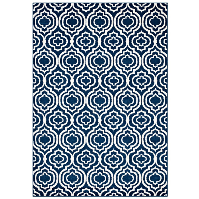 Moroccan Blue and Ivory / 8x10