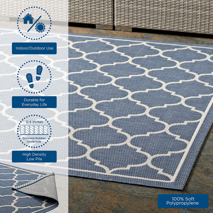 Avena Moroccan Quatrefoil Trellis Indoor and Outdoor Area Rug