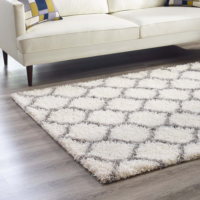 Solvea Moroccan Trellis Shag Area Rug