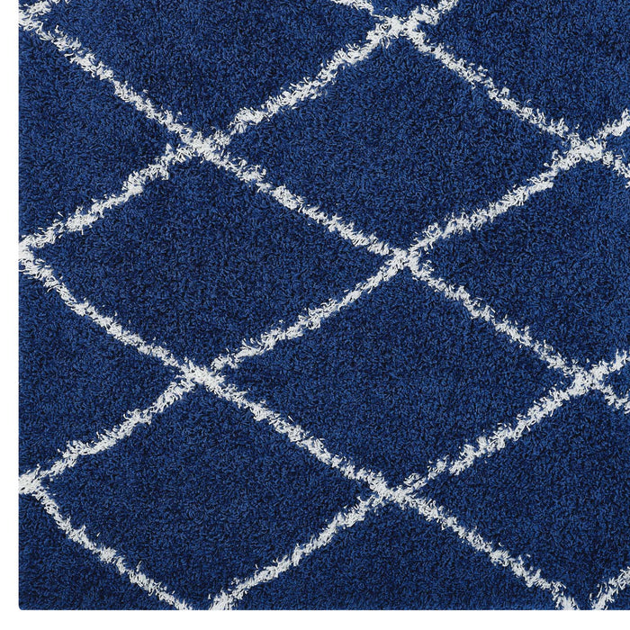 Toryn Diamond Lattice Shag Area Rug