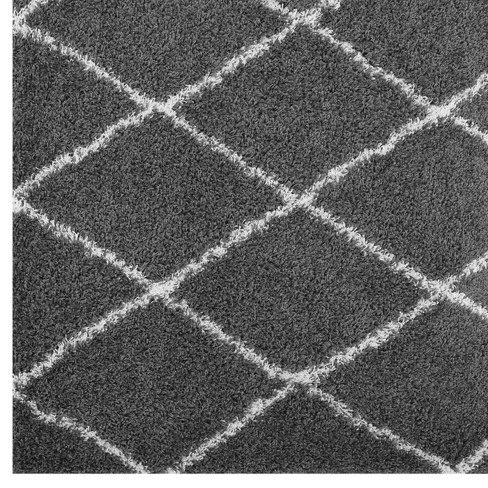 Toryn Diamond Lattice Shag Area Rug