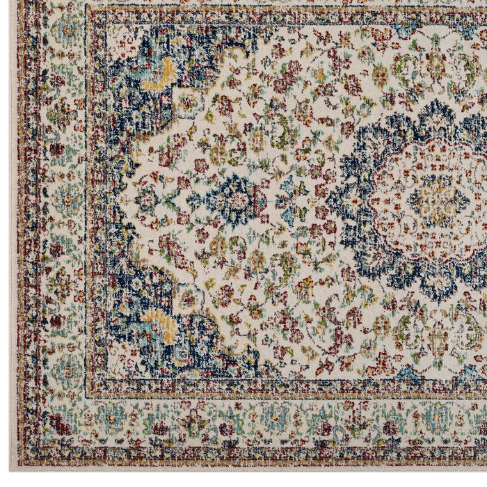 Meryam Distressed Vintage Medallion Area Rug