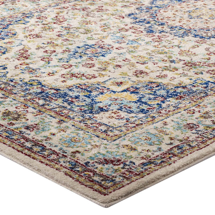 Meryam Distressed Vintage Medallion Area Rug