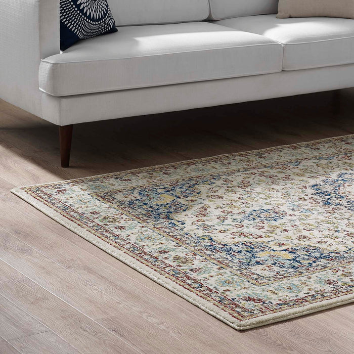 Meryam Distressed Vintage Medallion Area Rug