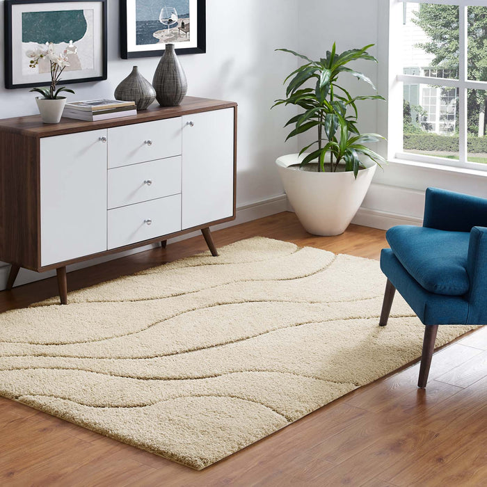 Jubilant Abound Abstract Swirl Shag Area Rug