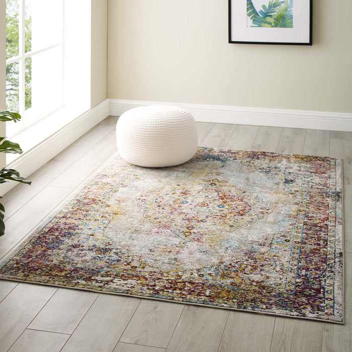 Success Merritt Transitional Distressed Floral Vintage Medallion Area Rug