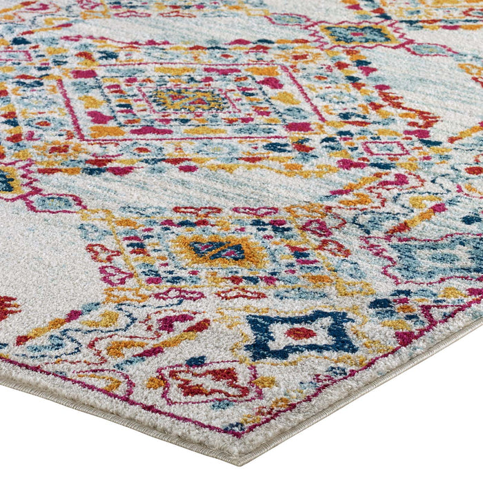 Entourage Khalida Distressed Floral Lattice Area Rug