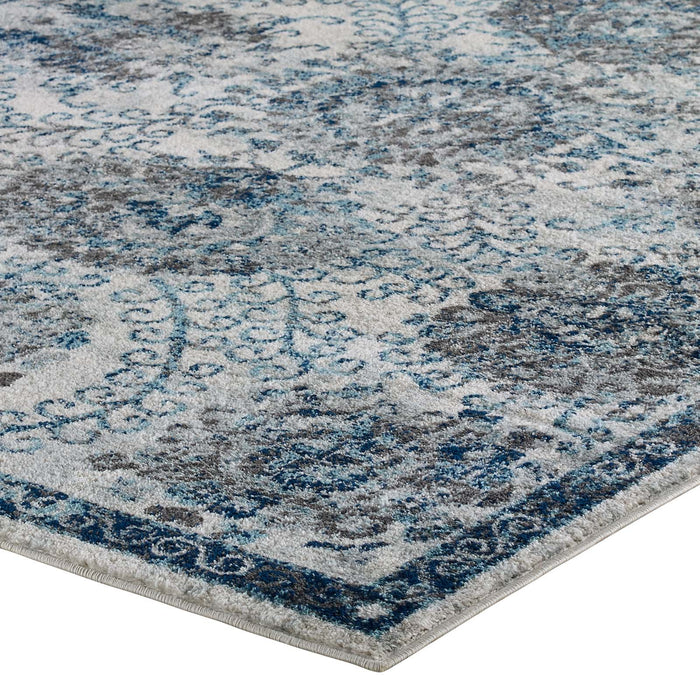 Entourage Kensie Distressed Floral Moroccan Trellis Area Rug