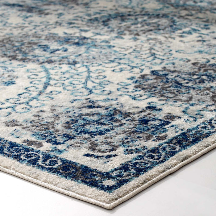 Entourage Kensie Distressed Floral Moroccan Trellis Area Rug