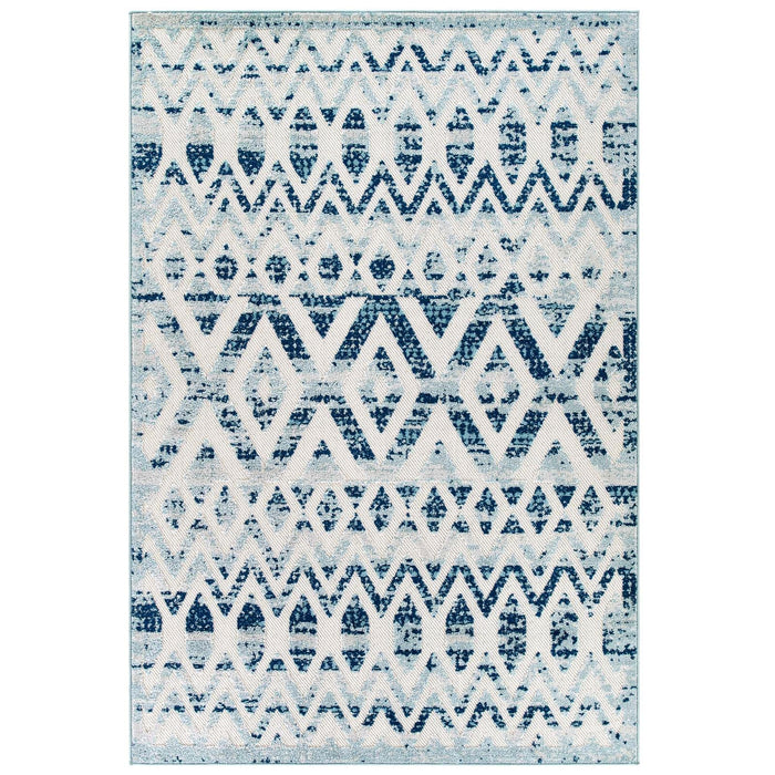 Reflect Tamako Diamond and Chevron Moroccan Trellis Indoor / Outdoor Area Rug