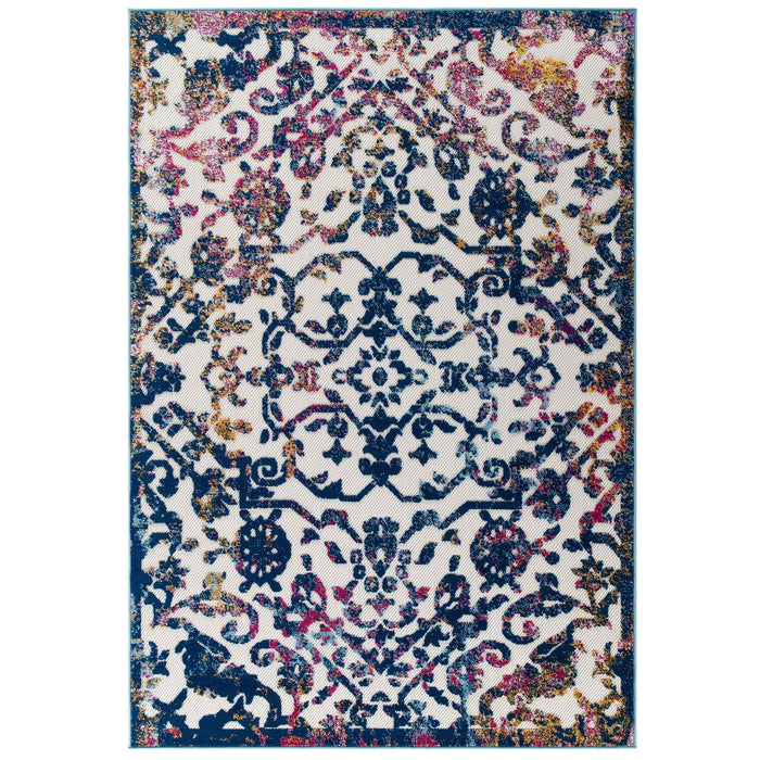 Reflect Primrose Ornate Floral Lattice Indoor/Outdoor Area Rug