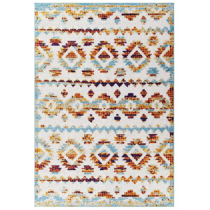 Reflect Takara Abstract Diamond Moroccan Trellis Indoor and Outdoor Area Rug