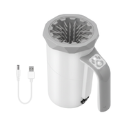 Rechargeable Pet Paw Cleaner with Rotating Silicone Brush Cup