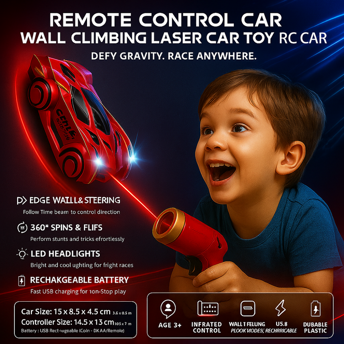 Laser Remote Control Wall Climbing Car