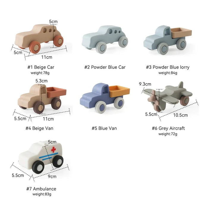 Compact Vehicle Toys, Rolling and Biting