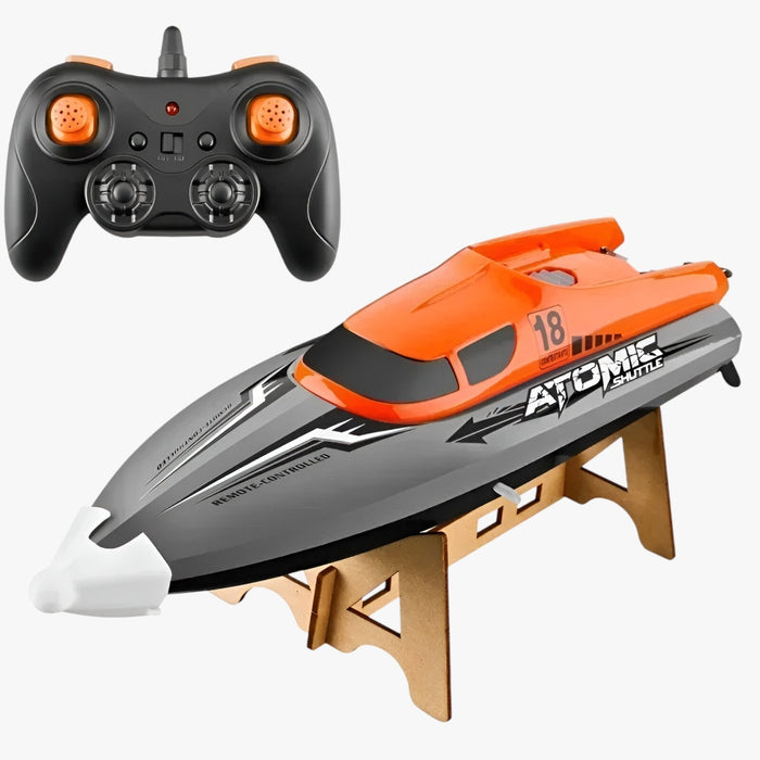 High-Speed RC Racing Boat, Water-Cooled with Auto-Reset Function