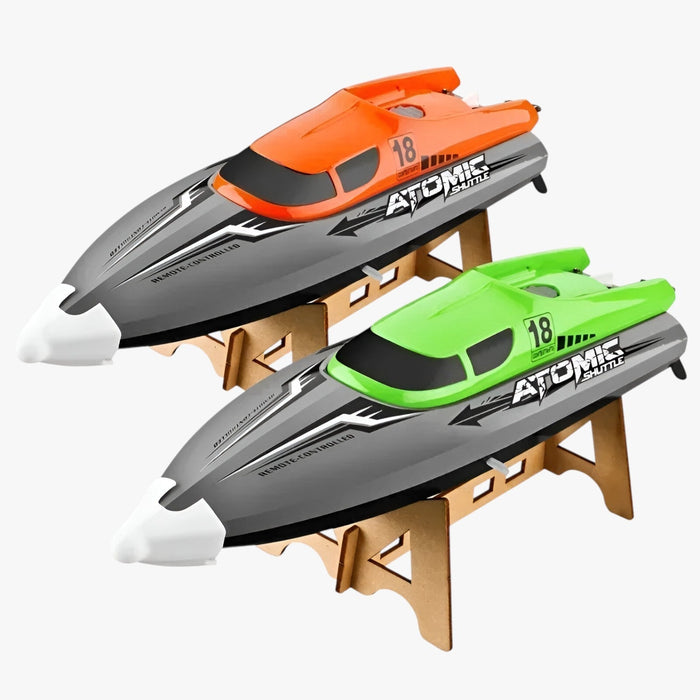 High-Speed RC Racing Boat, Water-Cooled with Auto-Reset Function