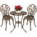 3-Piece Cast Aluminum Patio Bistro Furniture Set