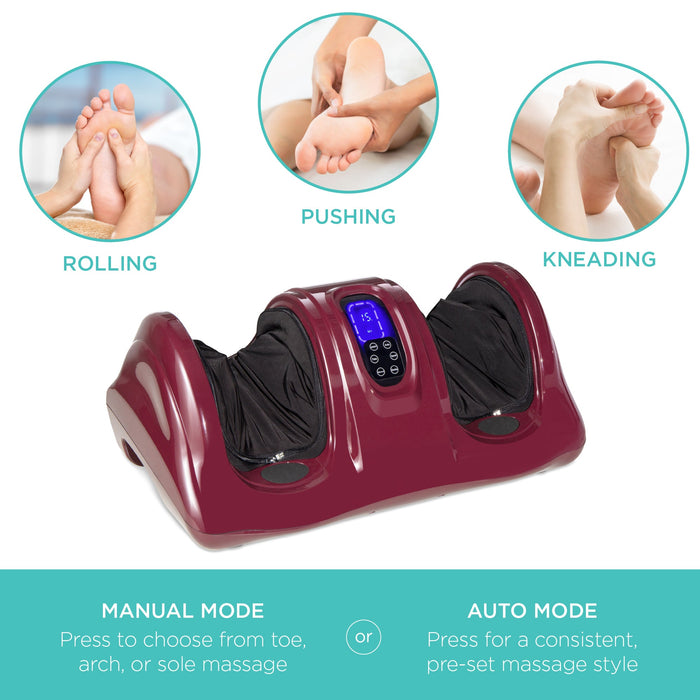 Masseur thérapeutique pour les pieds avec rouleaux à haute intensité, télécommande, 3 modes