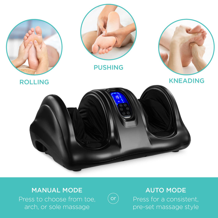 Masseur thérapeutique pour les pieds avec rouleaux à haute intensité, télécommande, 3 modes