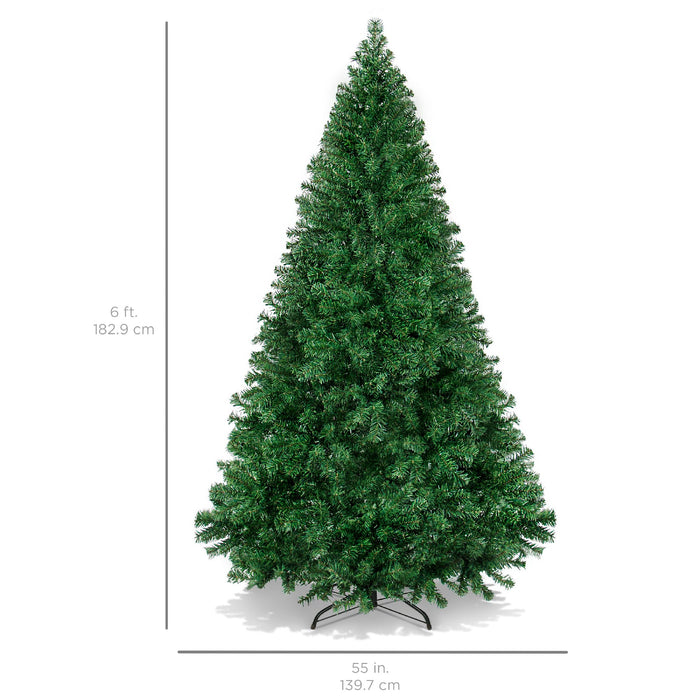 Sapin de Noël artificiel de qualité supérieure avec base en métal pliable