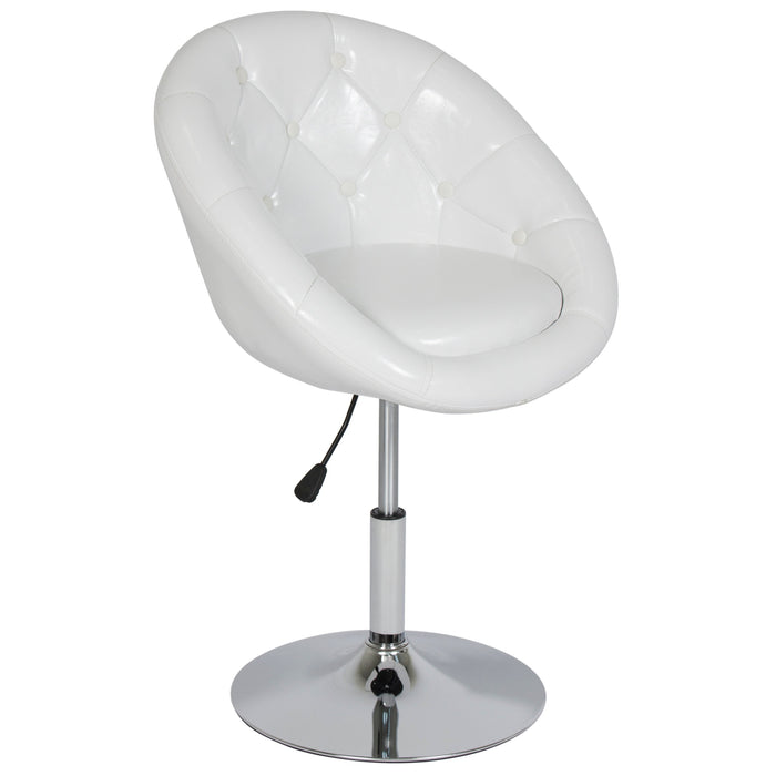 Adjustable Tufted Round Swivel Accent Chair