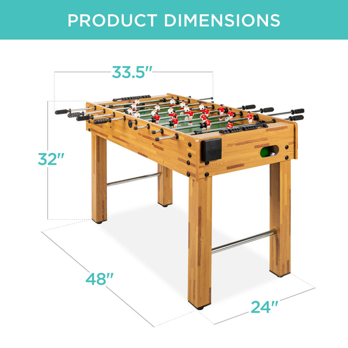 Table de jeu de baby-foot, baby-foot d'arcade avec 2 porte-gobelets, 2 balles - 48 pouces