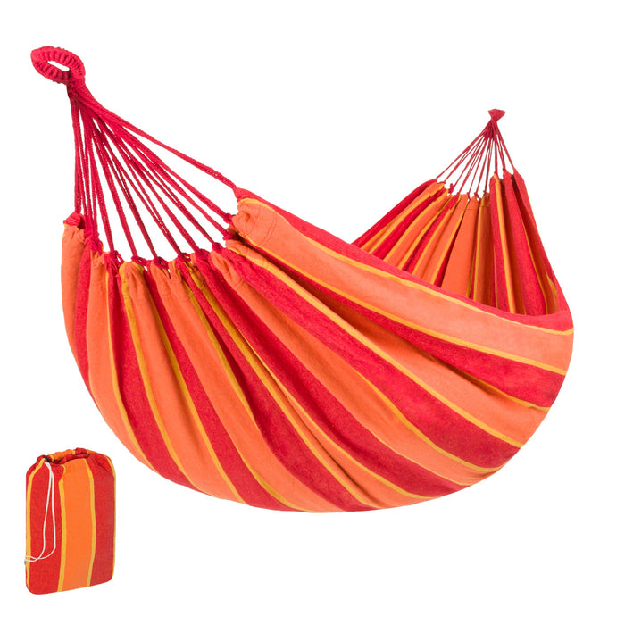 2-Person Brazilian-Style Double Hammock w/ Portable Carrying Bag