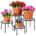 Set of 4 Indoor Outdoor Metal Nesting Plant Stands, Flowerpot Holders