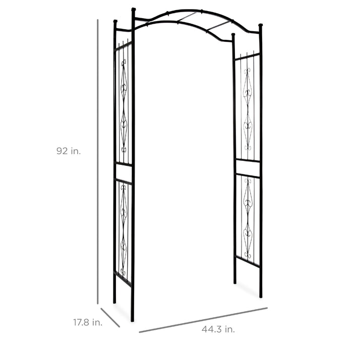 Arche de jardin en acier pour plantes grimpantes - 92 po