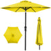 Outdoor Steel Market Patio Umbrella Decoration w/ Tilt, Crank Lift - 10ft