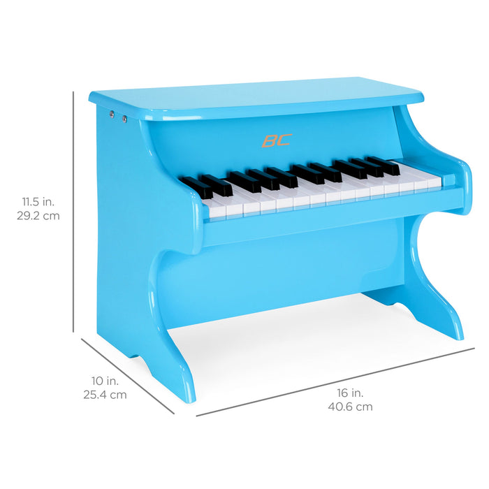 Mini piano en bois à 25 touches pour enfants avec autocollants de notes clés et livre de musique