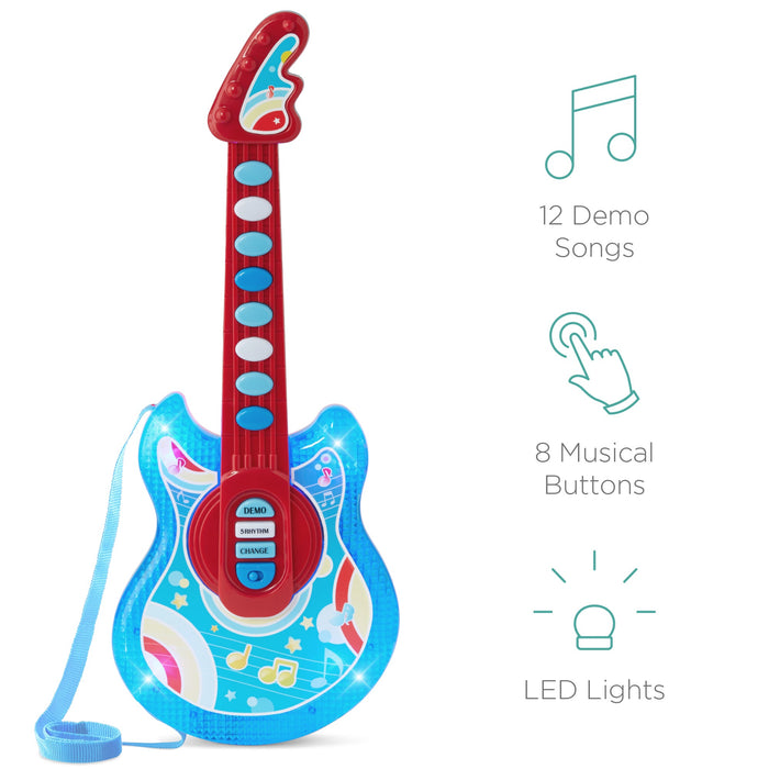 Jouet de guitare pour enfants avec microphone et support - 19 pouces