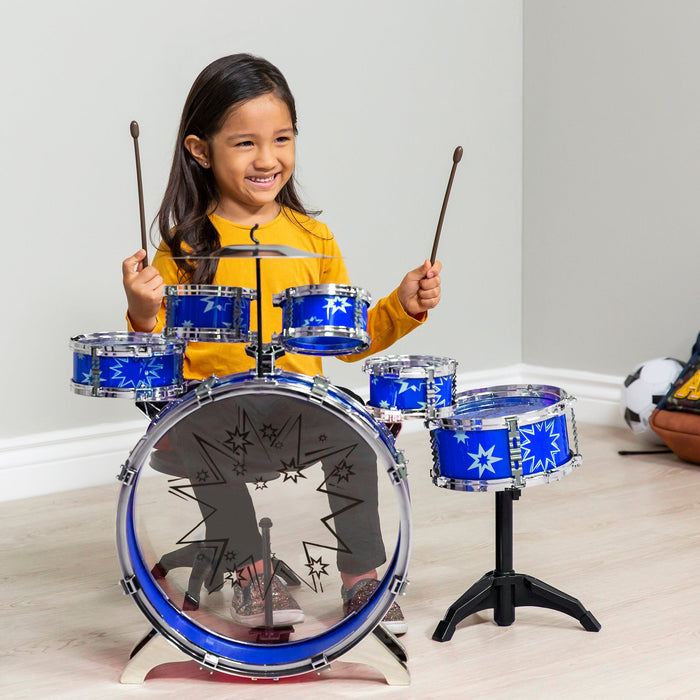 11-Piece Kids Beginner Drum Percussion Musical Instrument Toy Set