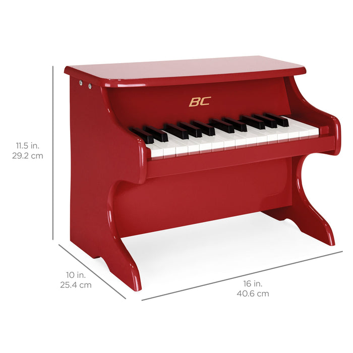 Mini piano en bois à 25 touches pour enfants avec autocollants de notes clés et livre de musique