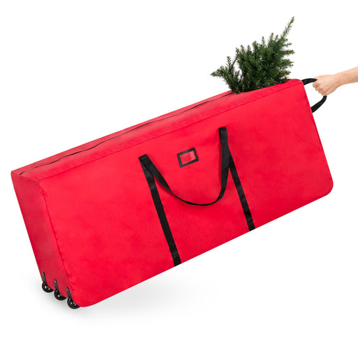 Rolling Duffle Storage Bag for 9ft Christmas Tree w/ Wheels, Handle