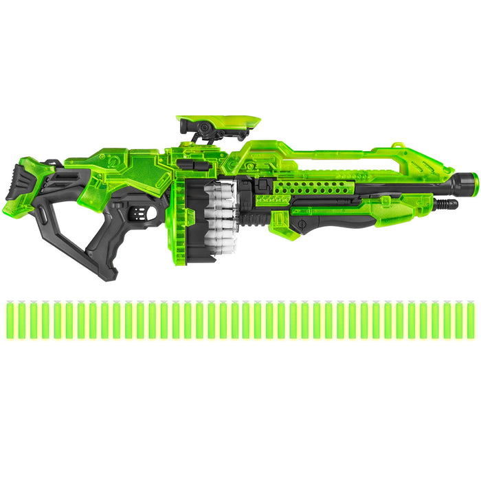 Electric Foam Dart Alien Blaster Toy w/ 40 Glow-in-the-Dark Darts