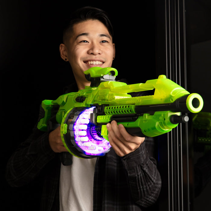 Electric Foam Dart Alien Blaster Toy w/ 40 Glow-in-the-Dark Darts