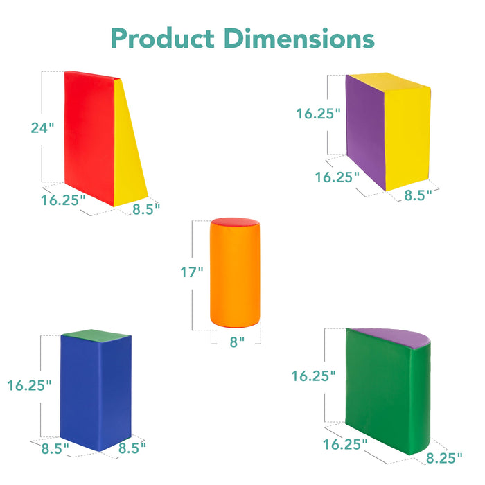 Ensemble de jeu de 5 pièces en mousse souple pour enfants, structure à grimper et à ramper