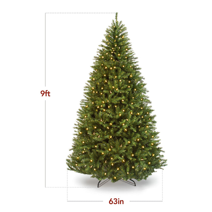 Pre-Lit Hinged Douglas Artificial Christmas Tree w/ Stand