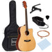 41in Beginner Acoustic Electric Cutaway Guitar Set w/ Case, Strap