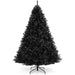 Artificial Black Christmas Tree w/ Easy Assembly, Foldable Metal Stand