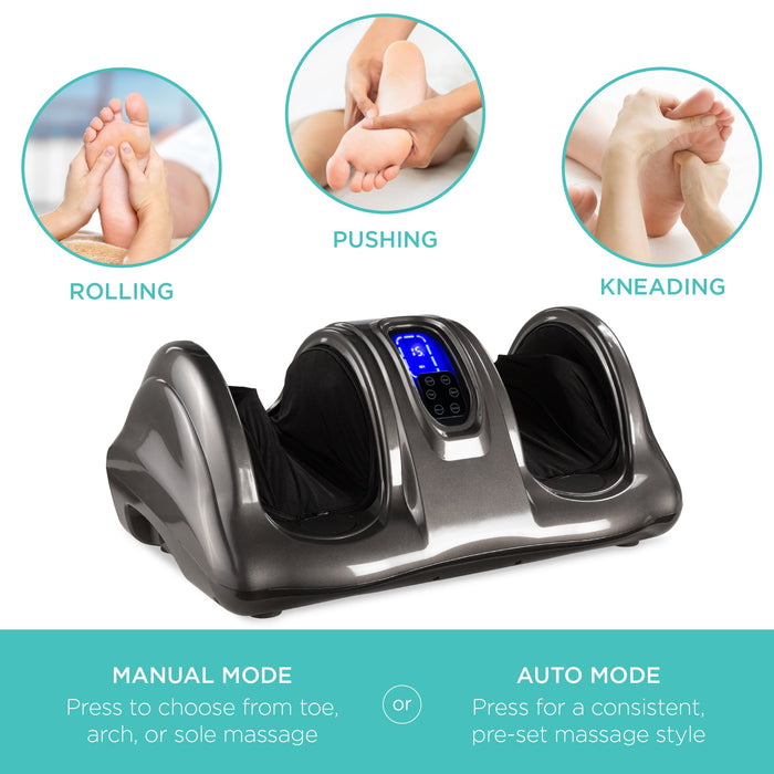 Masseur thérapeutique pour les pieds avec rouleaux à haute intensité, télécommande, 3 modes